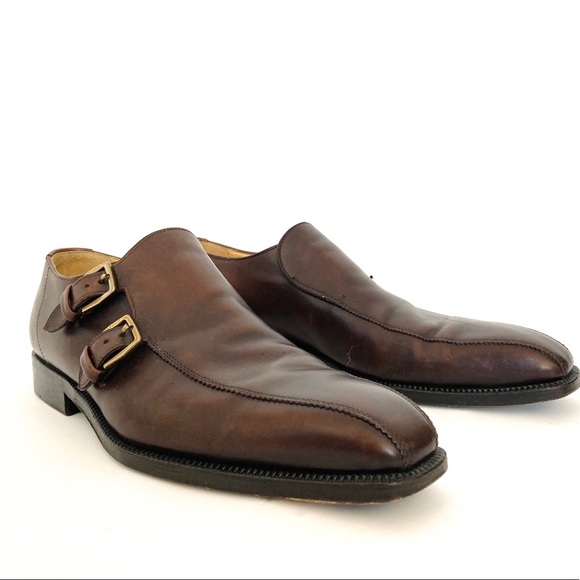 SERGIO ROSSI MENS BROWN LEATHER LOAFERS SIZE 8 main image 5